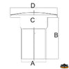 Precision cast mirror polished aisi 316 stainless steel deck filler model diesel - DIESEL model - Straight version - A Ø 50 mm - B mm87 [N3050662]