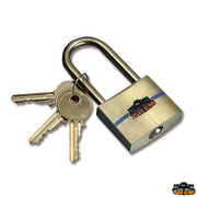 Padlock with long arch in brass Trem N0200150