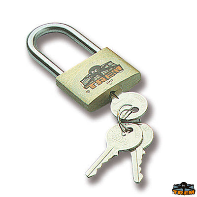 Brass padlock with stainless steel arch Trem N0200030