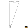 Knurled plastic stern protection plate 420x340 mm - White colour - Wedge version to vary the inclination of the engine - Dimensions 420x340 mm [O0520043]