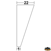 Knurled plastic stern protection plate 420x340 mm - White colour - Wedge version to vary the inclination of the engine - Dimensions 420x340 mm [O0520043]
