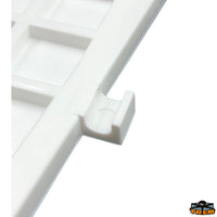 Knurled plastic stern protection plate 450x360 mm - White colour - External Version - Dimensions 430x350 mm - Thickness mm5 [N0074043]