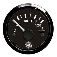 Water temperature gauge 40/120° black/black