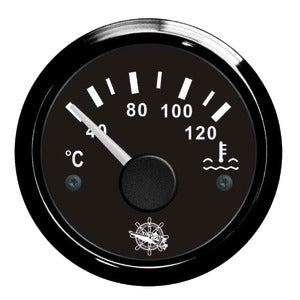 Water temperature gauge 40/120° black/black