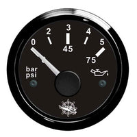 Oil pressure indicator 0/5 bar black/black