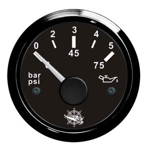 Oil pressure indicator 0/5 bar black/black