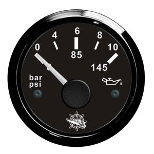 Oil pressure indicator 0/10 bar black/black