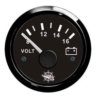 Voltmeter 8/16 V black/black
