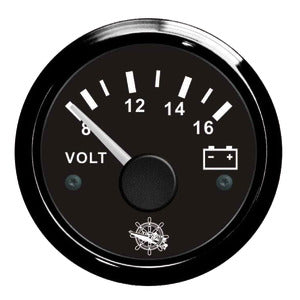 Voltmeter 8/16 V black/black