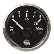 Oil pressure indicator 0/5 bar black/glossy