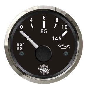 Oil pressure indicator 0/10 bar black/glossy