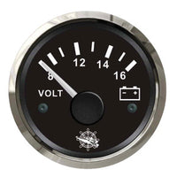 Voltmeter 8/16 V black/glossy