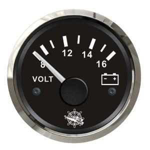 Voltmeter 8/16 V black/glossy