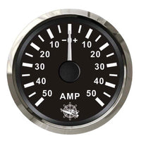 Ammeter w/shunt 50 A black/glossy