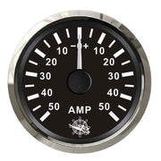 Ammeter w/shunt 50 A black/glossy