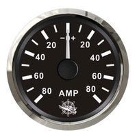 Ammeter w/shunt 80 A black/glossy