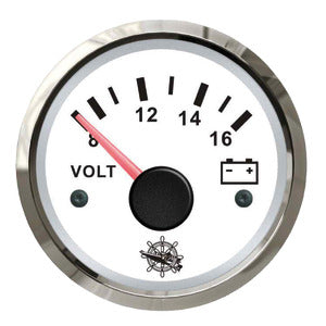 Voltmeter 8/16 V white/glossy