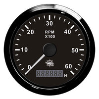 Revolution counter 0-6000 RPM black/black