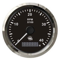 Revolution counter 0-4000 RPM black/glossy