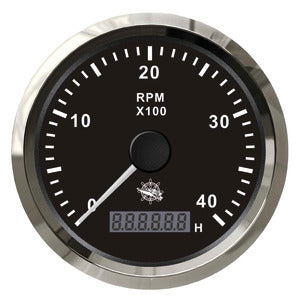 Revolution counter 0-4000 RPM black/glossy
