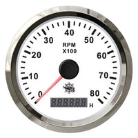 Revolution counter 0-8000 RPM white/glossy
