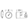 Digital hour counter white/glossy