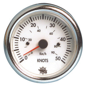 Guardian speedometer 0-50 knots white 12 V