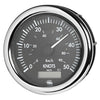 Guardian speedometer 0-50 knots black w/log 12V