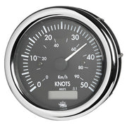 Guardian speedometer 0-50 knots black w/log 12V