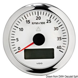 VDO ViewLine RPM counter 4000 RPM white