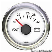 Voltometer 18/32V white