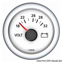 Voltometer 18/32V white