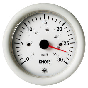 Guardian speedometer 0-30 knots white 12 V