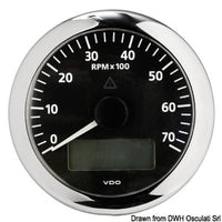 Revolution counter 7000 RPM black