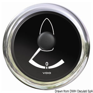 VDO rudder angle indicator black