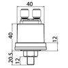 VDO oil pressure bulb 5 bar 1/8"-27 NPT insuleted poles