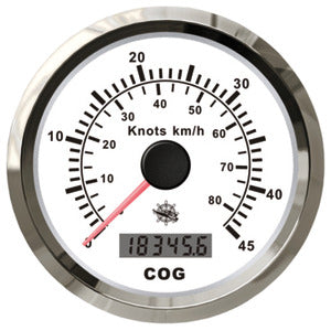 Speedometer w/GPS compass white/glossy