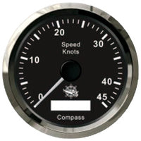 Speedometer w/GPS compass black/glossy