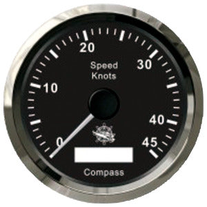 Speedometer w/GPS compass black/glossy