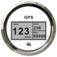 Speedometer compass mile counter GPS white/glossy