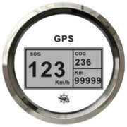Speedometer compass mile counter GPS white/glossy
