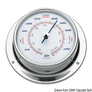 Barigo Sky barometer polished SS/white