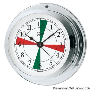 Barigo Star quartz clock w/ radiosectors chr.brass