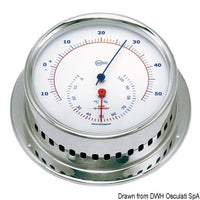 Barigo Sky Hygro-thermometer polished SS/white