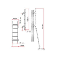 Fiamma Deluxe 5D Folding Ladder (35cm Wide)