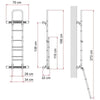 Fiamma Kit Bars for Deluxe DJ Ladder on VW Crafter >17 (08772-01A)