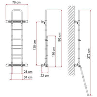 Fiamma Kit Bars for Deluxe DJ Ladder on VW Crafter >17 (08772-01A)