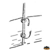 Belt kit with Stand Up Paddle SUP and gangway support - Length of each strap 180 cm - Belt width 25 mm - Economy version with 2 terminals [O0802033]