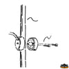 Belt kit with Stand Up Paddle SUP and gangway support - Length of each strap 180 cm - Belt width 25 mm - Standard version with 4 terminals [O0803033]
