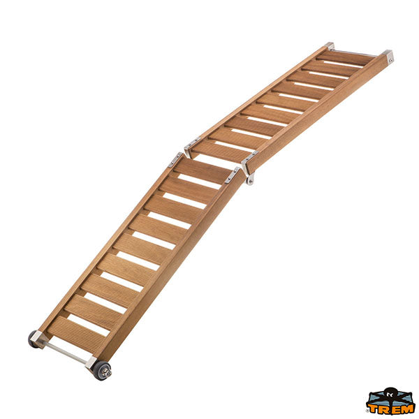 Super light folding gangway in marine wood Trem S2151201